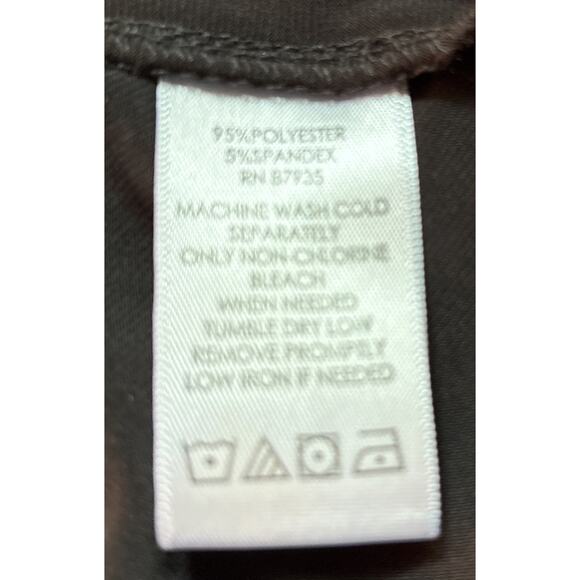 Susan Graver Black Dressy Long Sleeve Knit Blouse with Pleats and Cutout Size Lg - Picture 4 of 4